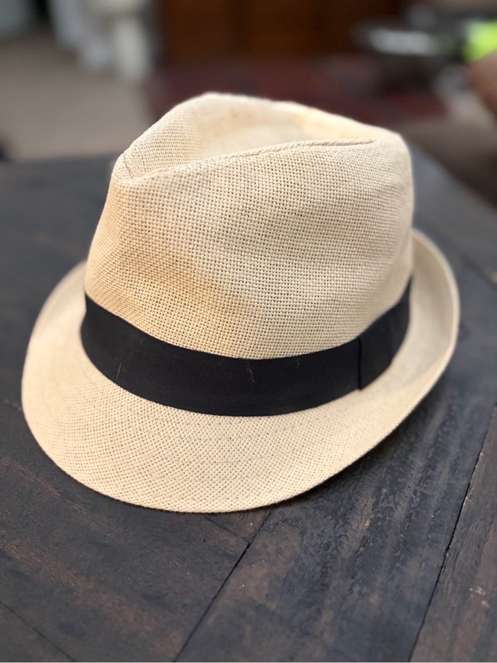 Henschel X-Large Straw Fedora / Panama-Style Hat – Natural with Black Band